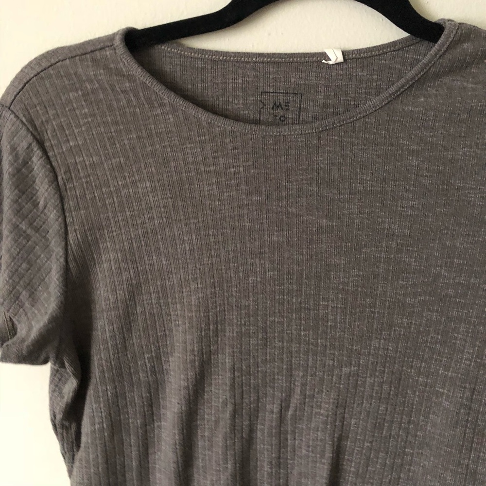 Grey Ribbed Shirt - Picture 2 of 5